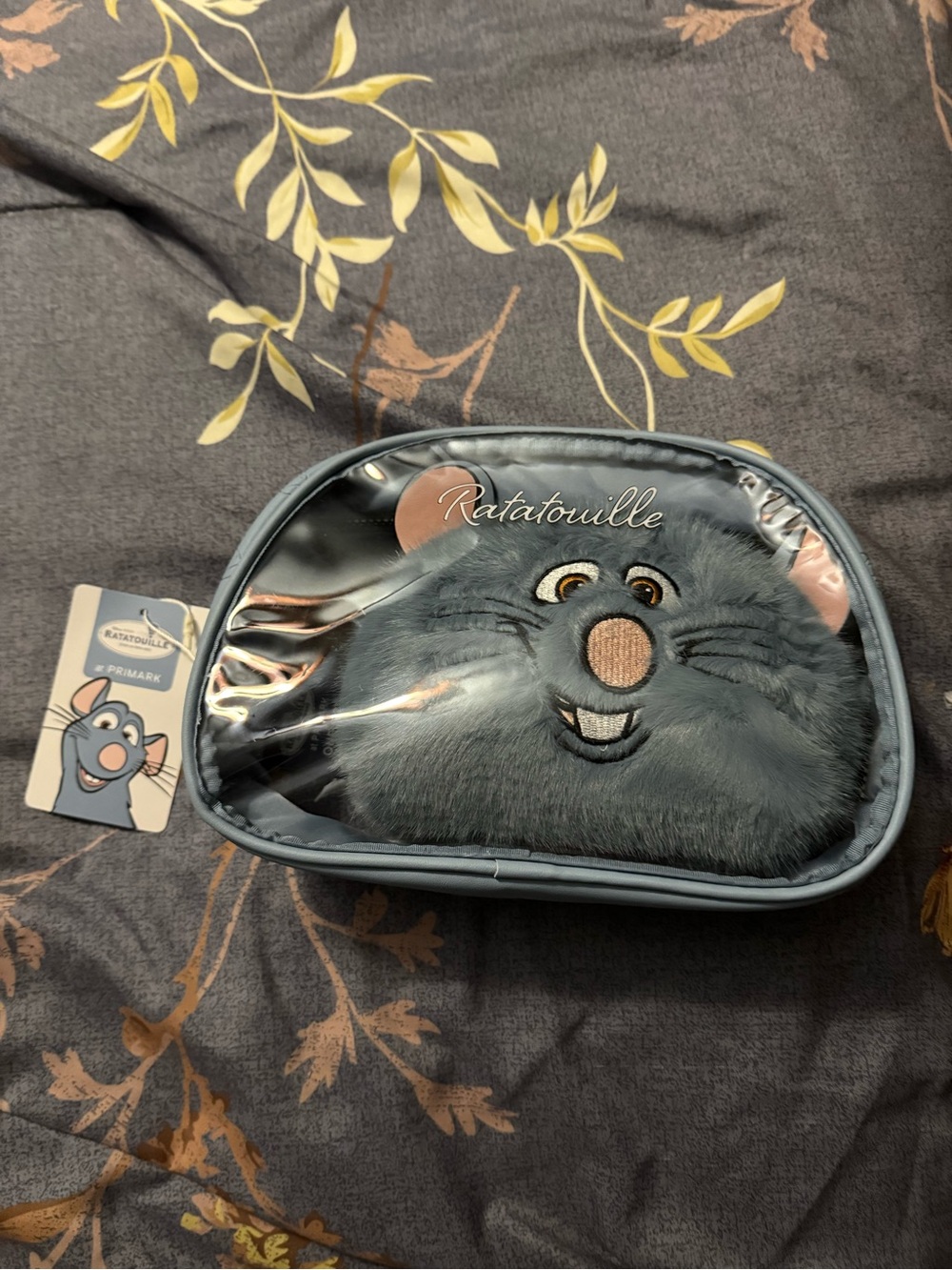 Primark Kids Blue Ratatouille Plush Cosmetic Bag